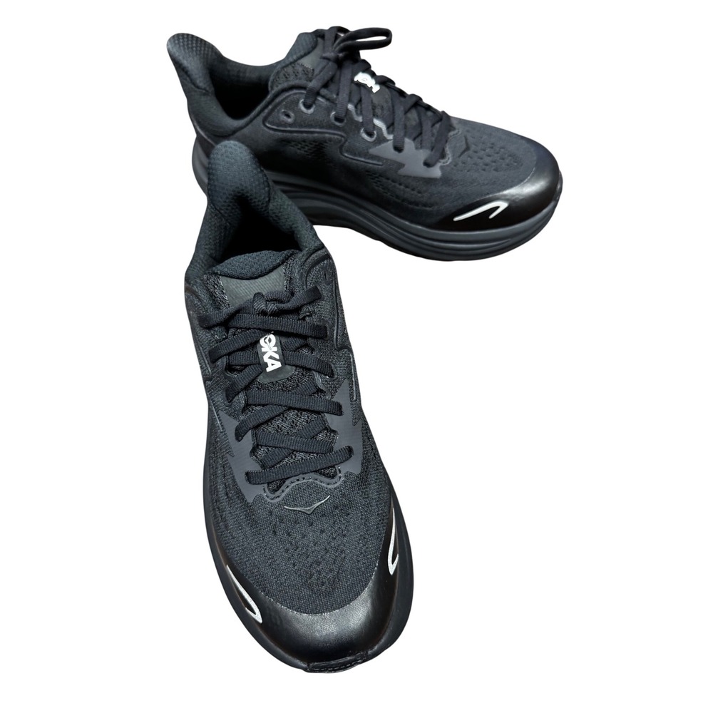 Hoka One One Clifton 9 Big Kids Black Running Shoes 1168860 BBLC 5Y 5MD - Picture 4 of 6